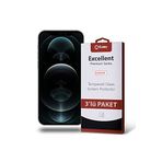 KZY İLETİŞİM Apple iPhone 12 Pro ile uyumlu Temperli Ekran Koruyucu Kırılmaz Cam Ekonomik 3'lü Paket