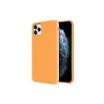 KZY İletişim Apple İphone 12 Pro Max ile Uyumlu Kapak ile Uyumlu İçi Kadife Soft Logosuz Lansman Silikon Kılıf - Turuncu