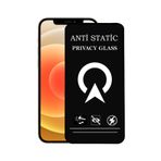 KZY İletişim Apple iPhone 12 Tam Kaplayan Anti Statik Görünmez Safir Ekran Koruyucu Hayalet Cam