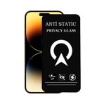 KZY İLETİŞİM Apple iPhone 14 Pro ile uyumlu Tam Kaplayan Anti Statik Görünmez Safir Ekran Koruyucu Hayalet Cam