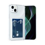 KZY İLETİŞİM Apple iPhone 15 Plus Kapak Kamera Korumalı Kartlıklı Darbe Emici Özellikli Şeffaf Silikon Kılıf