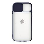 Kzy İletişim Apple iPhone 7 ile Uyumlu Kapak Lensi Açılır Kapanır Kamera Korumalı Silikon Kılıf - Lacivert