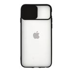 Kzy İletişim Apple iPhone 7 ile Uyumlu Kapak Lensi Açılır Kapanır Kamera Korumalı Silikon Kılıf - Siyah