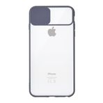 Kzy İletişim Apple iPhone 7 Plus ile Uyumlu Kapak Lensi Açılır Kapanır Kamera Korumalı Silikon Kılıf - Mavi