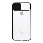 Kzy İletişim Apple iPhone 7 Plus ile Uyumlu Kapak Lensi Açılır Kapanır Kamera Korumalı Silikon Kılıf - Siyah
