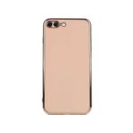 KZY İletişim Apple iPhone 8 Plus ile Uyumlu Kapak Kamera Korumalı Lazer Kesim Lüx Silikon Kılıf - Rose Gold