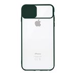 Kzy İletişim Apple iPhone 8 Plus ile Uyumlu Kapak Lensi Açılır Kapanır Kamera Korumalı Silikon Kılıf - Yeşil