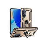 KZY İletişim Huawei Nova 9 SE ile Uyumlu Kapak Military Yüzüklü Stantlı Panzer Tank Kılıf - Gold