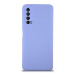 KZY İletişim Huawei P Smart 2021 ile Uyumlu Kapak İçi Kadife Kamera Korumalı Lansman Silikon Kılıf - Lila