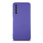 KZY İletişim Huawei P Smart 2021 ile Uyumlu Kapak İçi Kadife Kamera Korumalı Lansman Silikon Kılıf - Mor