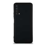 KZY İletişim Huawei P Smart 2021 ile Uyumlu Kapak İçi Kadife Kamera Korumalı Lansman Silikon Kılıf - Siyah