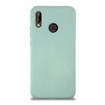 KZY İletişim Huawei P20 Lite ile Uyumlu Kapak ile Uyumlu İçi Kadife Lansman Silikon Kılıf - Turkuaz