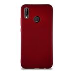 KZY İletişim Huawei P20 Lite ile Uyumlu Kılıf Soft Premier Renkli Silikon Kapak - Mürdüm