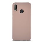 KZY İletişim Huawei P20 Lite ile Uyumlu Kılıf Soft Premier Renkli Silikon Kapak - Pudra