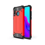 KZY İletişim-Huawei P30 Lite ile Uyumlu Kapak Çift Katmanlı Zırh Tank Kılıf - Kırmızı (KIRMIZI)