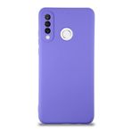 KZY İletişim Huawei P30 Lite ile Uyumlu Kapak İçi Kadife Kamera Korumalı Lansman Silikon Kılıf - Mor