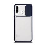 Kzy İletişim Huawei P30 Lite ile Uyumlu Kapak Lensi Açılır Kapanır Kamera Korumalı Silikon Kılıf - Lacivert
