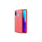 KZY İletişim-Huawei P30 Lite ile Uyumlu Kılıf Darbe Korumalı Deri Görünümlü Silikon Arka Kapak - Kırmızı (Kırmızı)