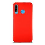 KZY İletişim Huawei P30 Lite ile Uyumlu Kılıf Soft Premier Renkli Silikon Kapak - Kırmızı