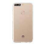 KZY İletişim Huawei Y7 2018 ile Uyumlu Kapak Kamera Korumalı Tıpalı Silikon Şeffaf Kılıf