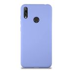 KZY İletişim Huawei Y7 2019 ile Uyumlu Kapak ile Uyumlu İçi Kadife Lansman Silikon Kılıf - Lila