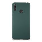 KZY İletişim Huawei Y7 2019 ile Uyumlu Kapak ile Uyumlu İçi Kadife Lansman Silikon Kılıf - Yeşil