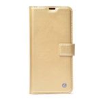 Kzy İletişim Huawei Y7 Prime 2019 ile Uyumlu Deri Deluxe Kapaklı Cüzdanlı Kılıf - Gold (Gold)