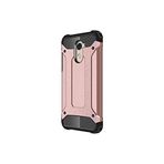 KZY İletişim-Huawei Y7 Prime ile Uyumlu Kapak Çift Katmanlı Zırh Tank Kılıf - Rose Gold (ROSE GOLD)