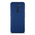 KZY İletişim Oppo A5 2020 ile Uyumlu Kapak ile Uyumlu İçi Kadife Kamera Korumalı Lansman Silikon Kılıf - Lacivert