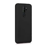 KZY İLETİŞİM Oppo A5 2020 ile uyumlu Kapak Mat Siyah Silikon Lux Kılıf