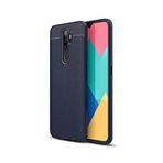 KZY İletişim-Oppo A5 2020 ile Uyumlu Kılıf Darbe Korumalı Deri Görünümlü Silikon Arka Kapak - Lacivert (Lacivert)