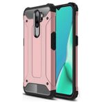 KZY İletişim-Oppo A9 2020 ile Uyumlu Kapak Çift Katmanlı Zırh Tank Kılıf - Rose Gold (ROSE GOLD)