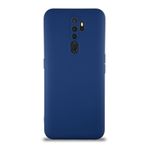 KZY İletişim Oppo A9 2020 ile Uyumlu Kapak ile Uyumlu İçi Kadife Kamera Korumalı Lansman Silikon Kılıf - Lacivert