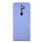 KZY İletişim Oppo A9 2020 ile Uyumlu Kapak ile Uyumlu İçi Kadife Kamera Korumalı Lansman Silikon Kılıf - Lila