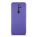 KZY İletişim Oppo A9 2020 ile Uyumlu Kapak ile Uyumlu İçi Kadife Kamera Korumalı Lansman Silikon Kılıf - Mor
