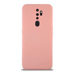 KZY İletişim Oppo A9 2020 ile Uyumlu Kapak ile Uyumlu İçi Kadife Kamera Korumalı Lansman Silikon Kılıf - Pembe