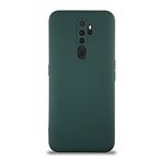 KZY İletişim Oppo A9 2020 ile Uyumlu Kapak ile Uyumlu İçi Kadife Kamera Korumalı Lansman Silikon Kılıf - Yeşil