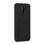 KZY İLETİŞİM Oppo A9 2020 ile uyumlu Kapak Mat Siyah Silikon Lux Kılıf