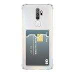 KZY İLETİŞİM Oppo A9 2020 Kapak Kamera Korumalı Kartlıklı Darbe Emici Özellikli Şeffaf Silikon Kılıf