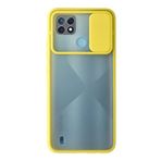Kzy İletişim Realme C21 ile Uyumlu Kapak Lensi Açılır Kapanır Kamera Korumalı Kılıf - Sarı