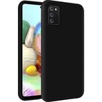 KZY İletişim Samsung Galaxy A02S ile Uyumlu Kapak Içi Kadife Soft Logosuz Lansman Silikon Kılıf - Siyah