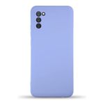 KZY İletişim Samsung Galaxy A02S ile Uyumlu Kapak ile Uyumlu İçi Kadife Kamera Korumalı Lansman Silikon Kılıf - Lila