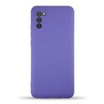 KZY İletişim Samsung Galaxy A02S ile Uyumlu Kapak ile Uyumlu İçi Kadife Kamera Korumalı Lansman Silikon Kılıf - Mor