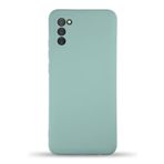 KZY İletişim Samsung Galaxy A02S ile Uyumlu Kapak ile Uyumlu İçi Kadife Kamera Korumalı Lansman Silikon Kılıf - Turkuaz