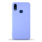 KZY İletişim Samsung Galaxy A10S ile Uyumlu Kapak İçi Kadife Lansman Silikon Kılıf - Lila