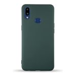 KZY İletişim Samsung Galaxy A10S ile Uyumlu Kapak İçi Kadife Lansman Silikon Kılıf - Yeşil