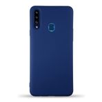 KZY İletişim Samsung Galaxy A20S ile Uyumlu Kapak ile Uyumlu İçi Kadife Lansman Silikon Kılıf - Lacivert