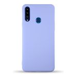 KZY İletişim Samsung Galaxy A20S ile Uyumlu Kapak ile Uyumlu İçi Kadife Lansman Silikon Kılıf - Lila