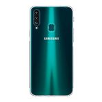 KZY İLETİŞİM Samsung Galaxy A20s ile uyumlu Kapak Kamera Korumalı Tıpalı Şeffaf Silikon Kılıf