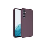 KZY İletişim Samsung Galaxy A54 ile Uyumlu Kapak İçi Kadife Kamera Korumalı Lansman Silikon Kılıf - Mürdüm